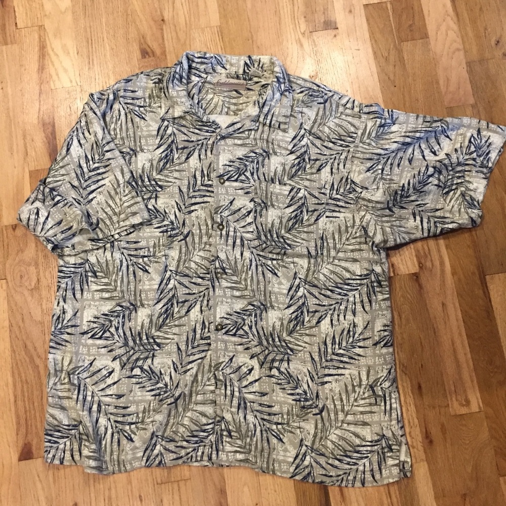 Fieldmaster Short Sleeve Button Up Botanical XL